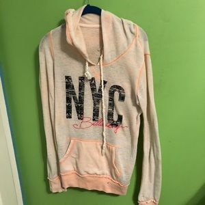 Pink nyc billabong sweatshirt